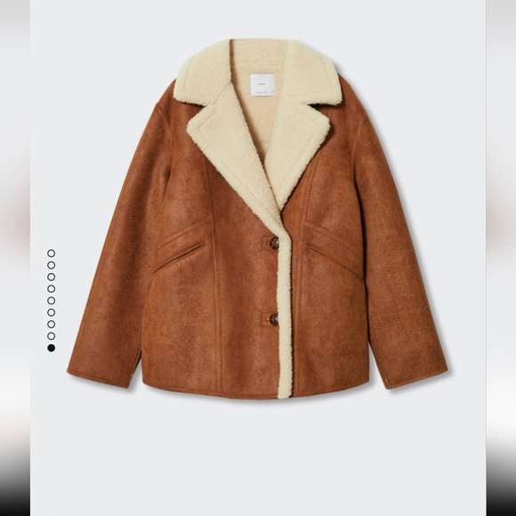 Mango oversized shearling lined coat xxs - Picture 1 of 11